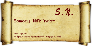 Somody Nándor névjegykártya