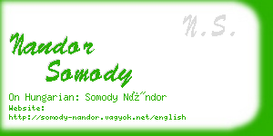 nandor somody business card